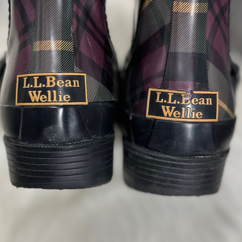 L.L. Bean Plaid Wellies Rainboots [S3065] - Picture 10 of 13